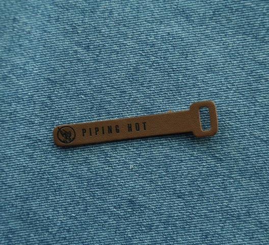 real leather zipper puller slider