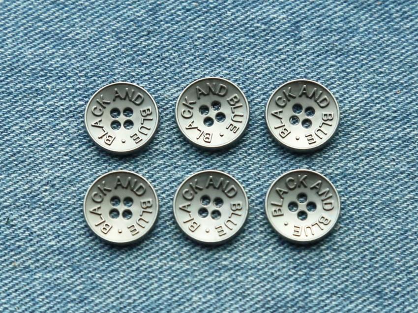 Four Holes Dome Metal Sew On Button