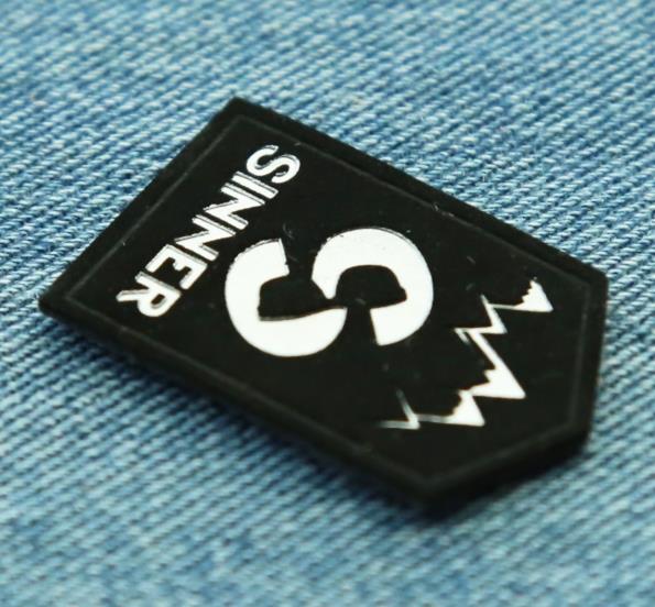 Hot Stamp Silver Foil PU Leather Label