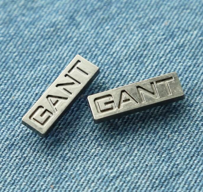 Rectangle Shape Metal Label With Pins