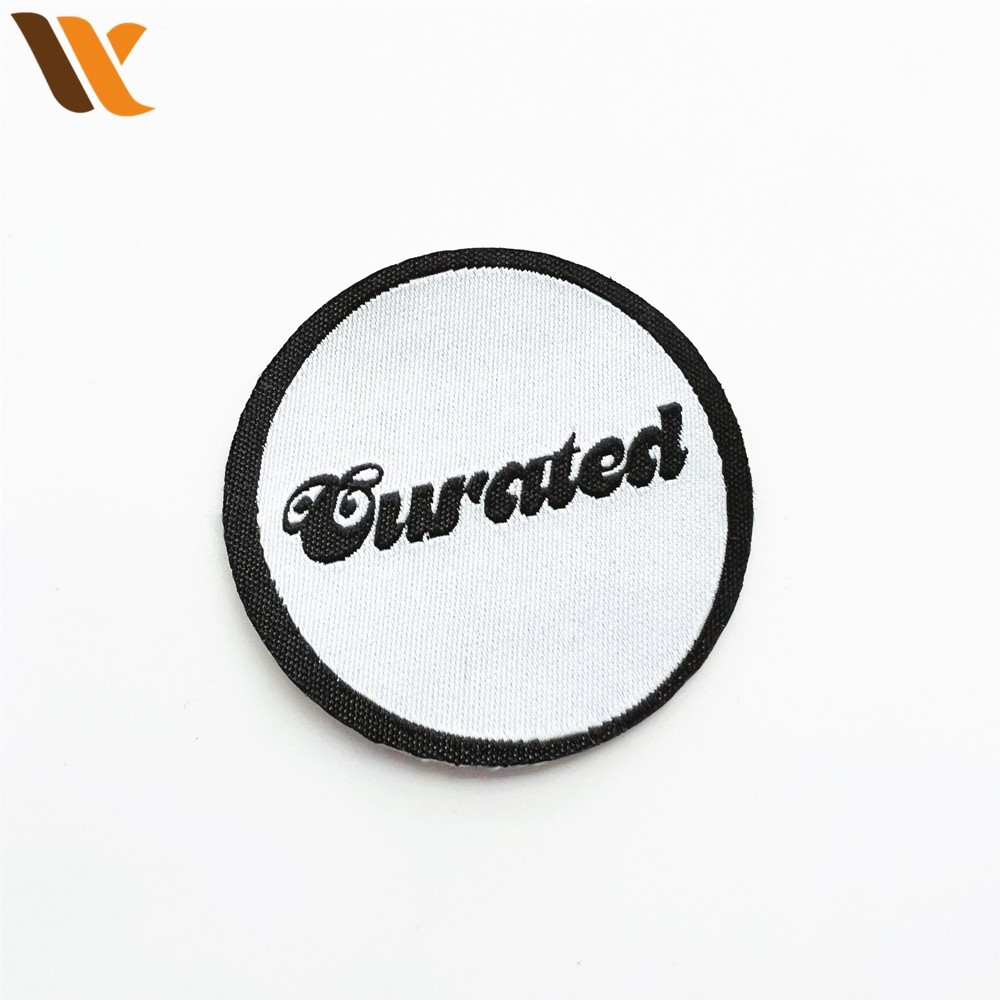 Factory White Paper Backed Woven Patches 2
