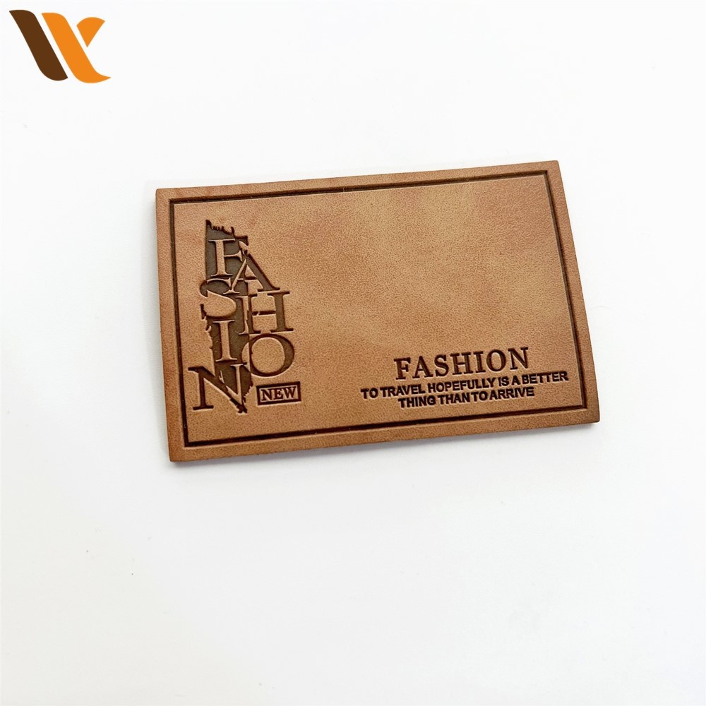 Custom Smooth Embossed Genuine Leather Label 2