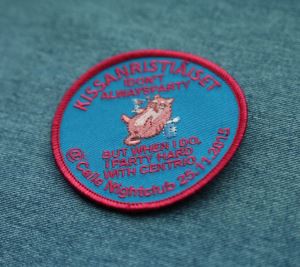 Overlock Circle Embroidery Badge 3D Patch