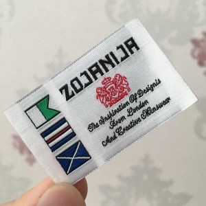 Tag Pakaian Label Woven Putih
