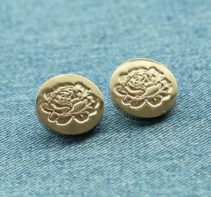 Perlindungan Button Metal Snap Gold Custom