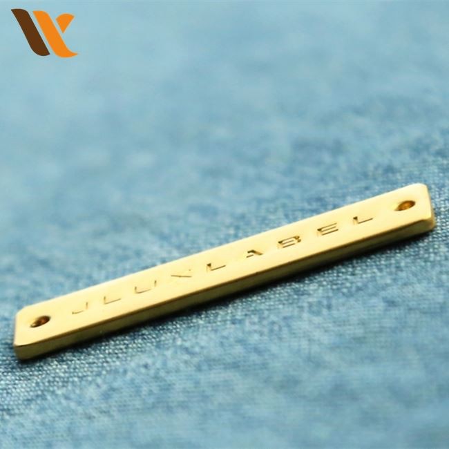 New Design Wholesale Engraved Gold Plate Metal Luggage Tag